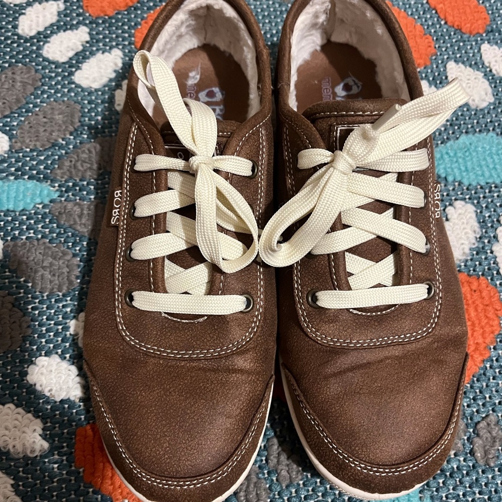Skechers BOBS Brown Sneakers with Cream Accents